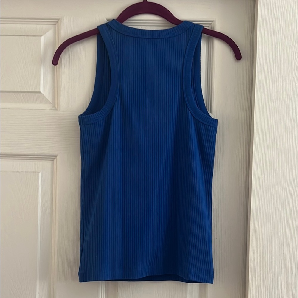 GAP Blue Ribbed Tank Top - Picture 3 of 4